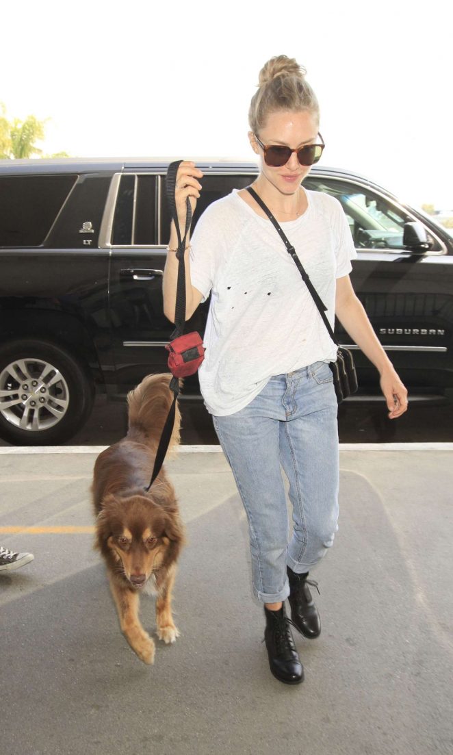 Amanda Seyfried in Jeans at LAX Airport in Los Angeles