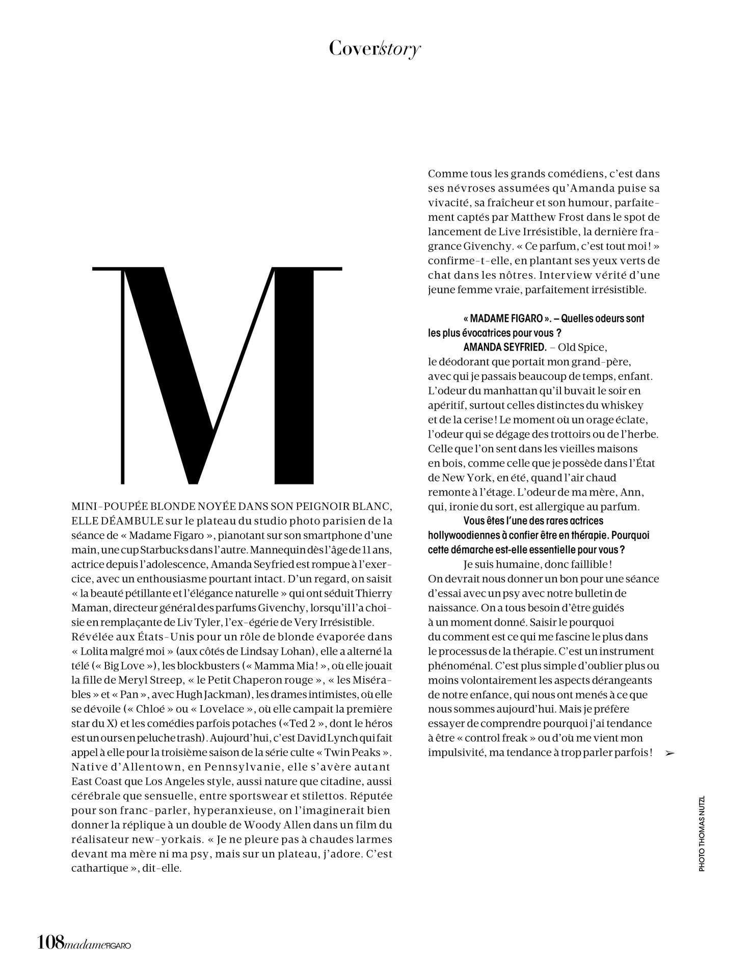 Amanda Seyfried 2015 : Amanda Seyfried: Madame Figaro 2015 -02