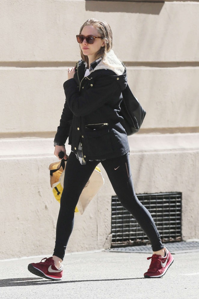 Amanda Seyfried in Spandex Out in NYC