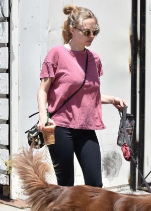 Amanda Seyfried out with her dog Finn in West Hollywood