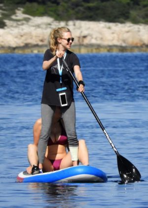 Amanda Seyfried - Paddleboard in Croatia