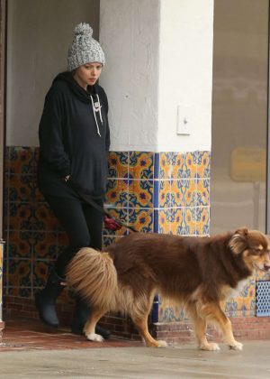 Amanda Seyfried - Walking Her Dog in Hollywood