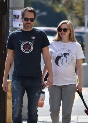 Amanda Seyfried with fiance Thomas Sadoski out in Los Angeles