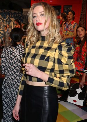 Amber Heard - Alice + Olivia Fashion Show in New York