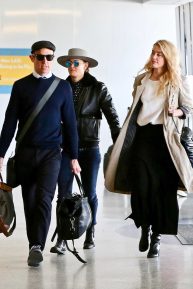 Amber Heard and Bianca Butti depart from LAX