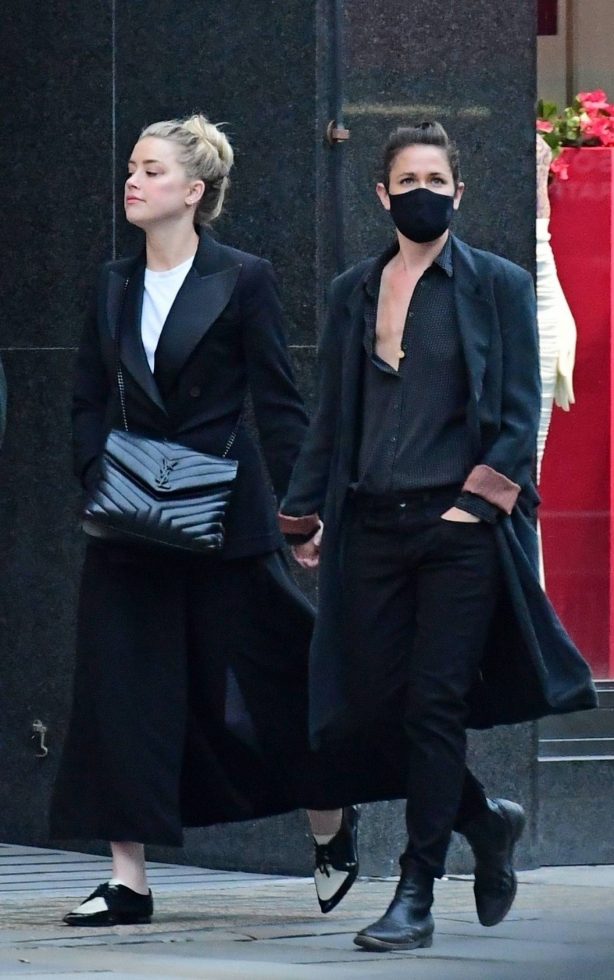 Amber Heard and girlfriend Bianca Butti - Out in Central London