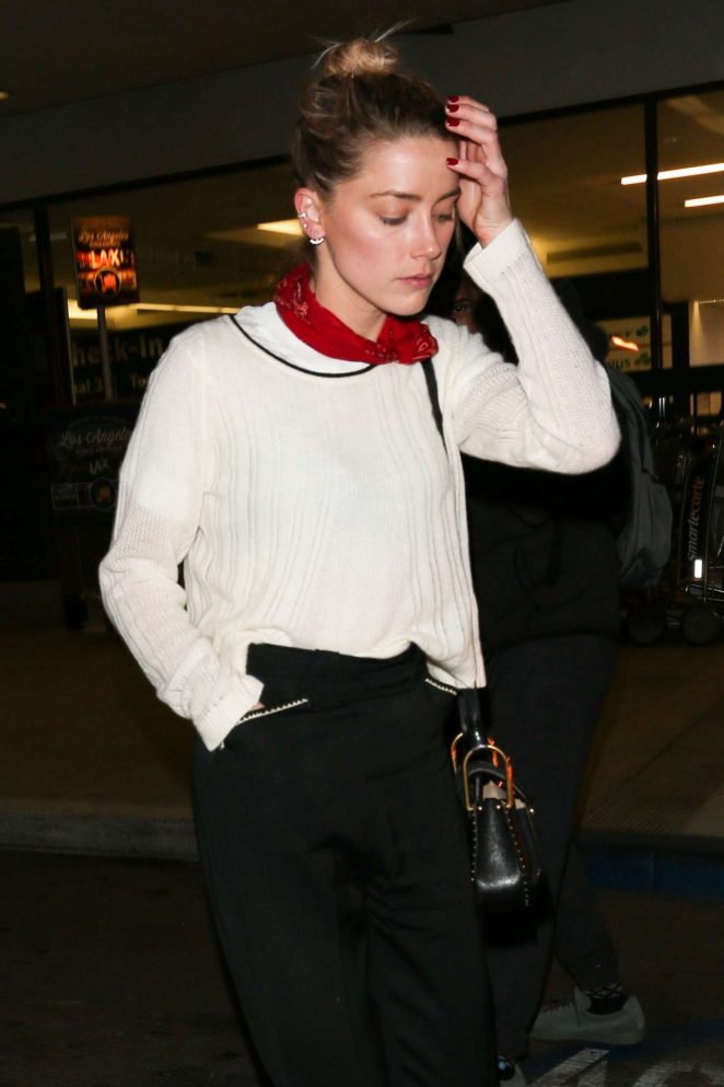 Amber Heard at LAX Airport in Los Angeles