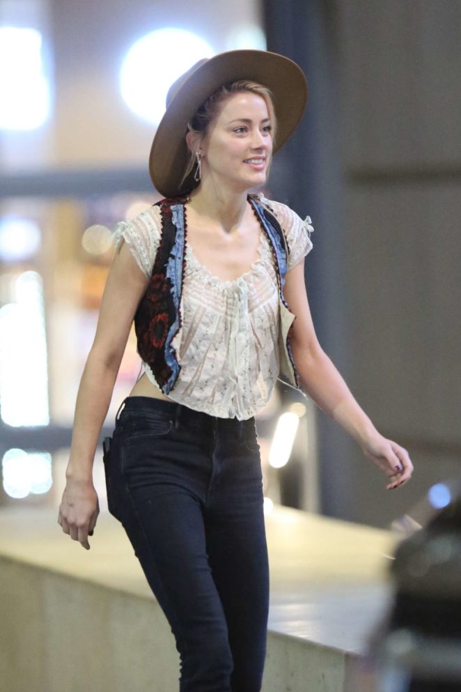 Amber Heard at LAX International Airport in Los Angeles