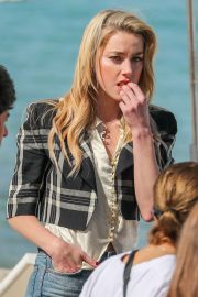 Amber Heard at the Martinez Beach in Cannes