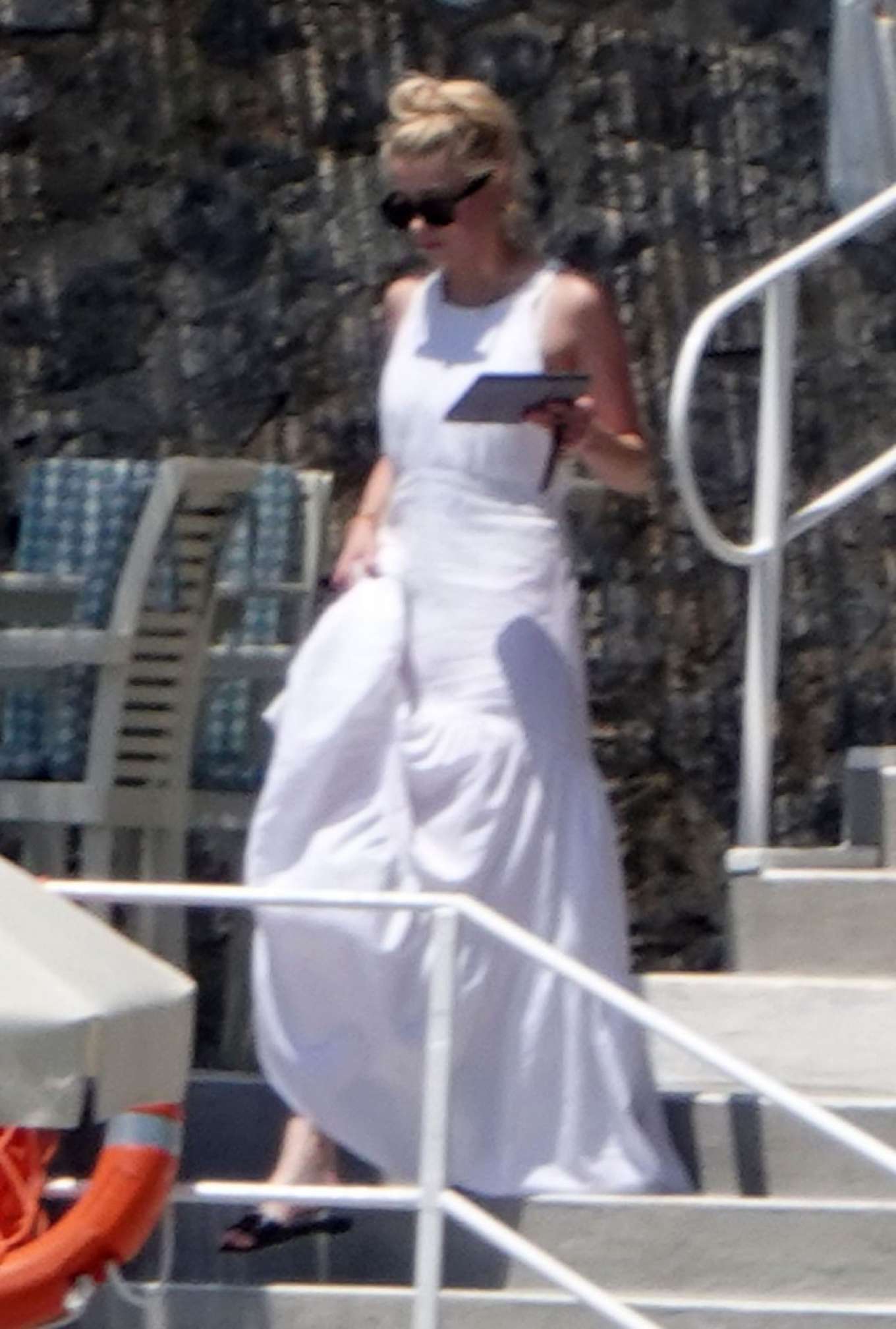 Amber Heard in White Swimsuit 2019-05 | GotCeleb
