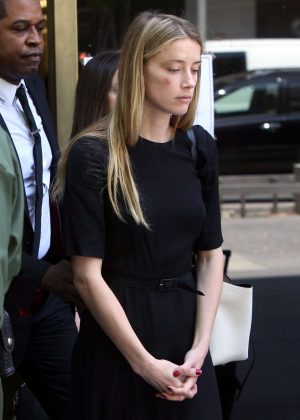 Amber Heard - Leaves court in Los Angeles