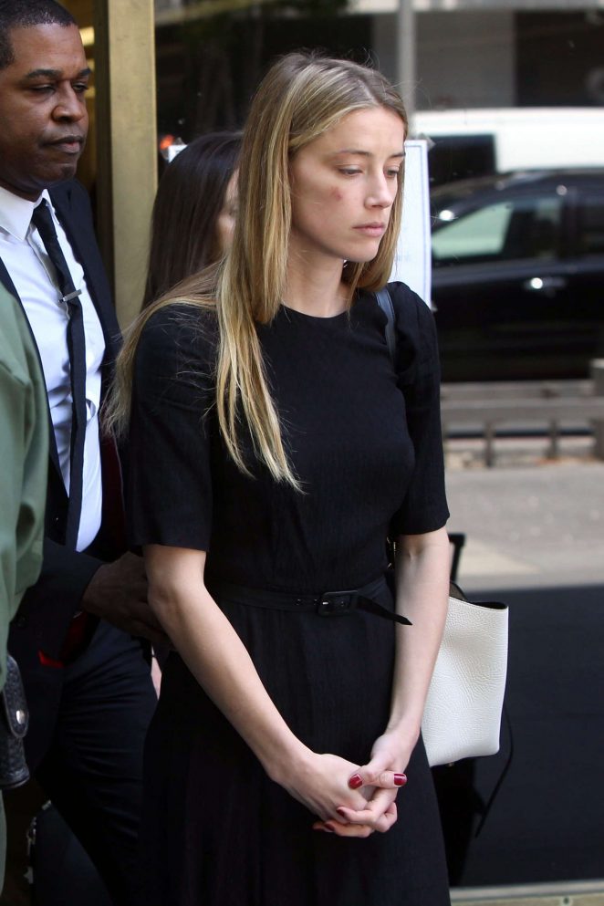 Amber Heard - Leaves court in Los Angeles