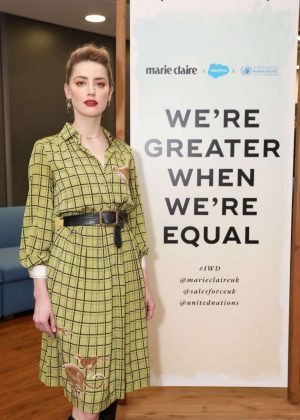 Amber Heard - Marie Claire International Women's Day Event in London