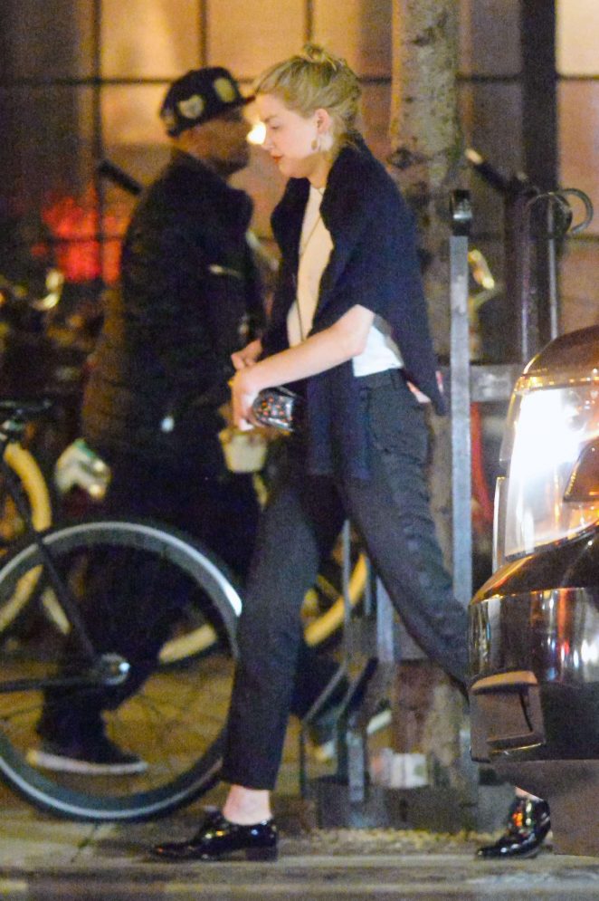 Amber Heard - Night out in New York City