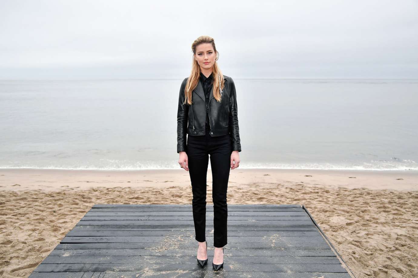 Amber Heard â€“ Saint Laurent Mens SS 20 Show photocall in Malibu