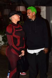 Amber Rose and boyfriend Alexander Edwards - Night Out in Beverly Hills