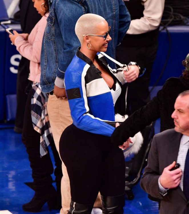 Amber Rose at Knicks Game in New York
