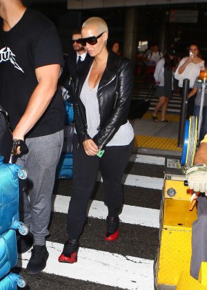 Amber Rose at LAX Airport in Los Angeles