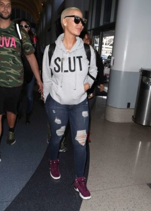 Amber Rose at LAX Airport in Los Angeles