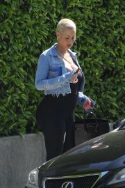 Amber Rose heads to friend Tygas house in Beverly Hills