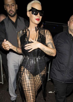 Amber Rose in Black Night Out in London
