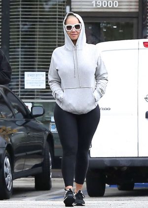 Amber Rose in Spandex out in Calabasas