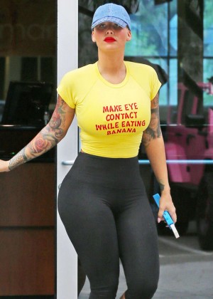 Amber Rose in Tight Leggings out in Los Angeles