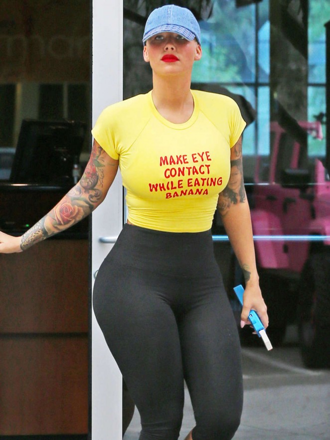 Amber Rose In Tight Leggings Out In Los An
