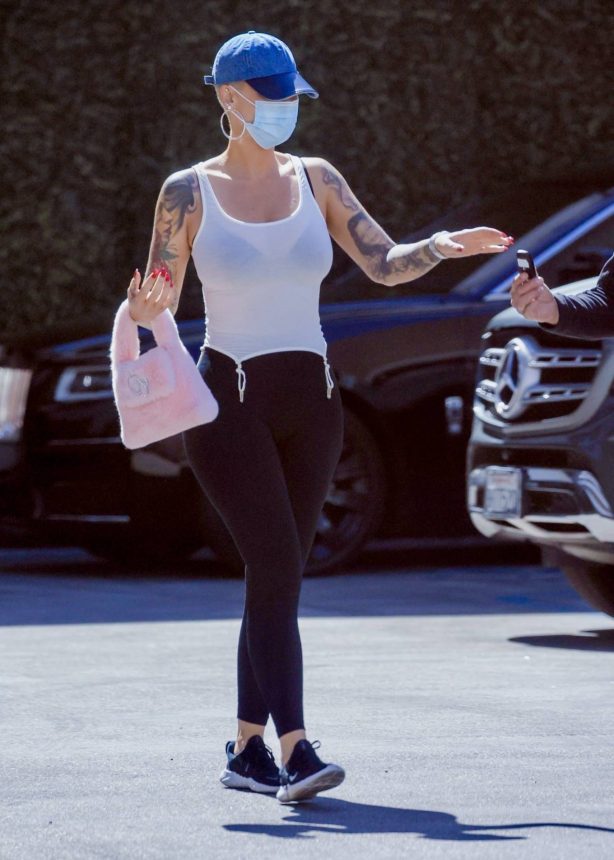 Amber Rose - Leaves Epione skin care clinic in Beverly Hills