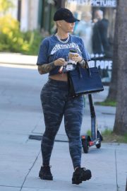 Amber Rose out running errands solo in Sherman Oaks Los Angeles