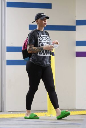 Amber Rose - Seen out shopping in Los Angeles