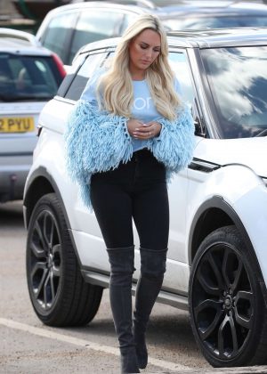 Amber Turner in Tight Jeans out in Essex