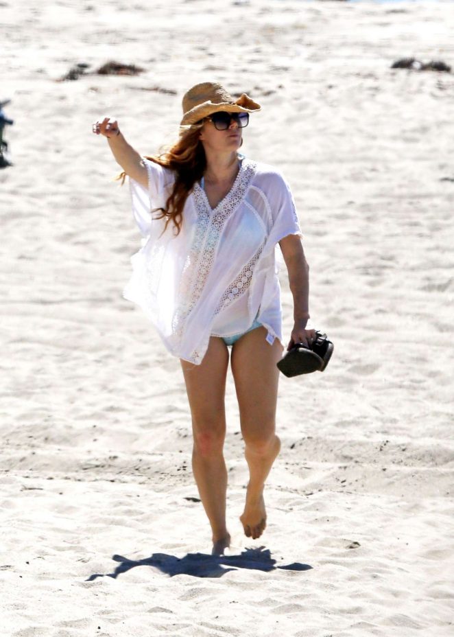 Amy Adams at the beach in Malibu