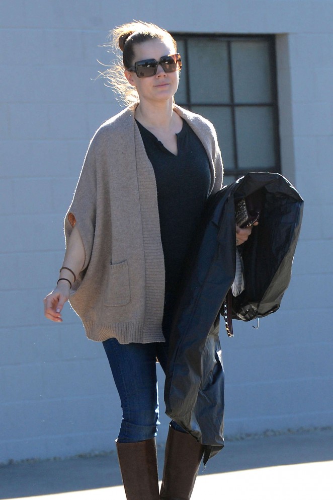 Amy Adams - Exits an Office Building in West Hollywood