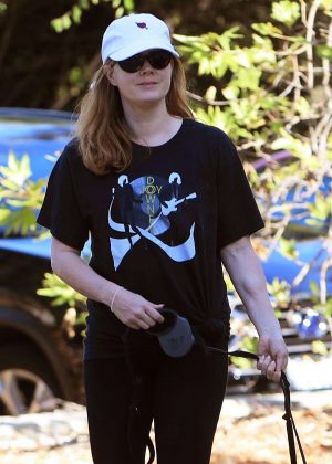 Amy Adams - Hiking with her family in Beverly Hills