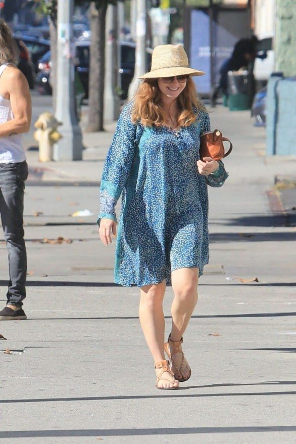 Amy Adams - In blue dress while out in Beverly Hills