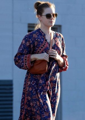 Amy Adams in Floral Print Dress - Out in Beverly Hills