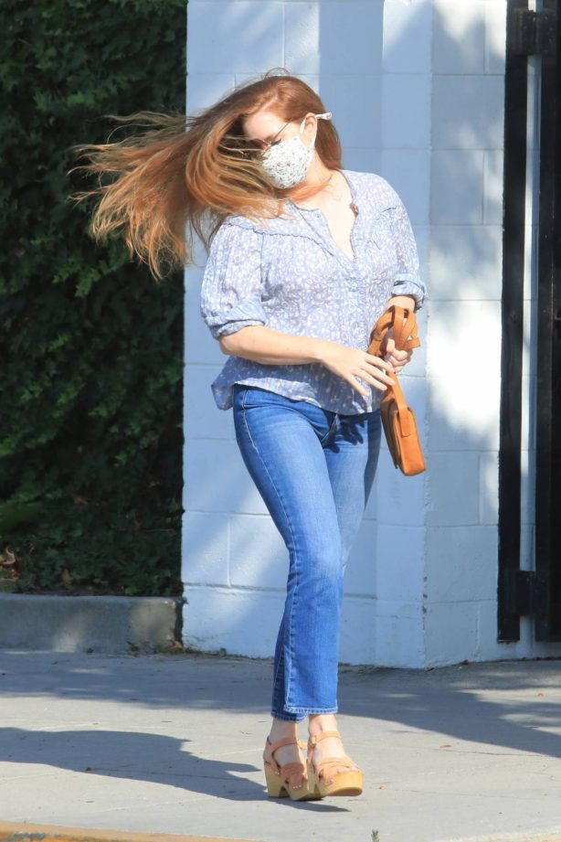Amy Adams - In jeans seen leaving a hair salon in Beverly HIlls