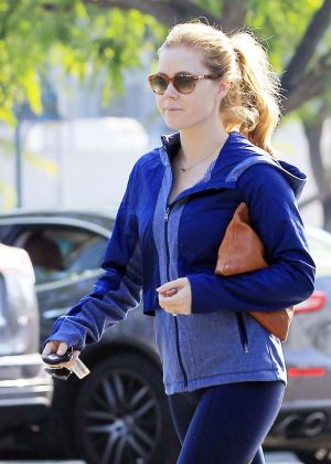 Amy Adams in Tights After a Workout in West Hollywood