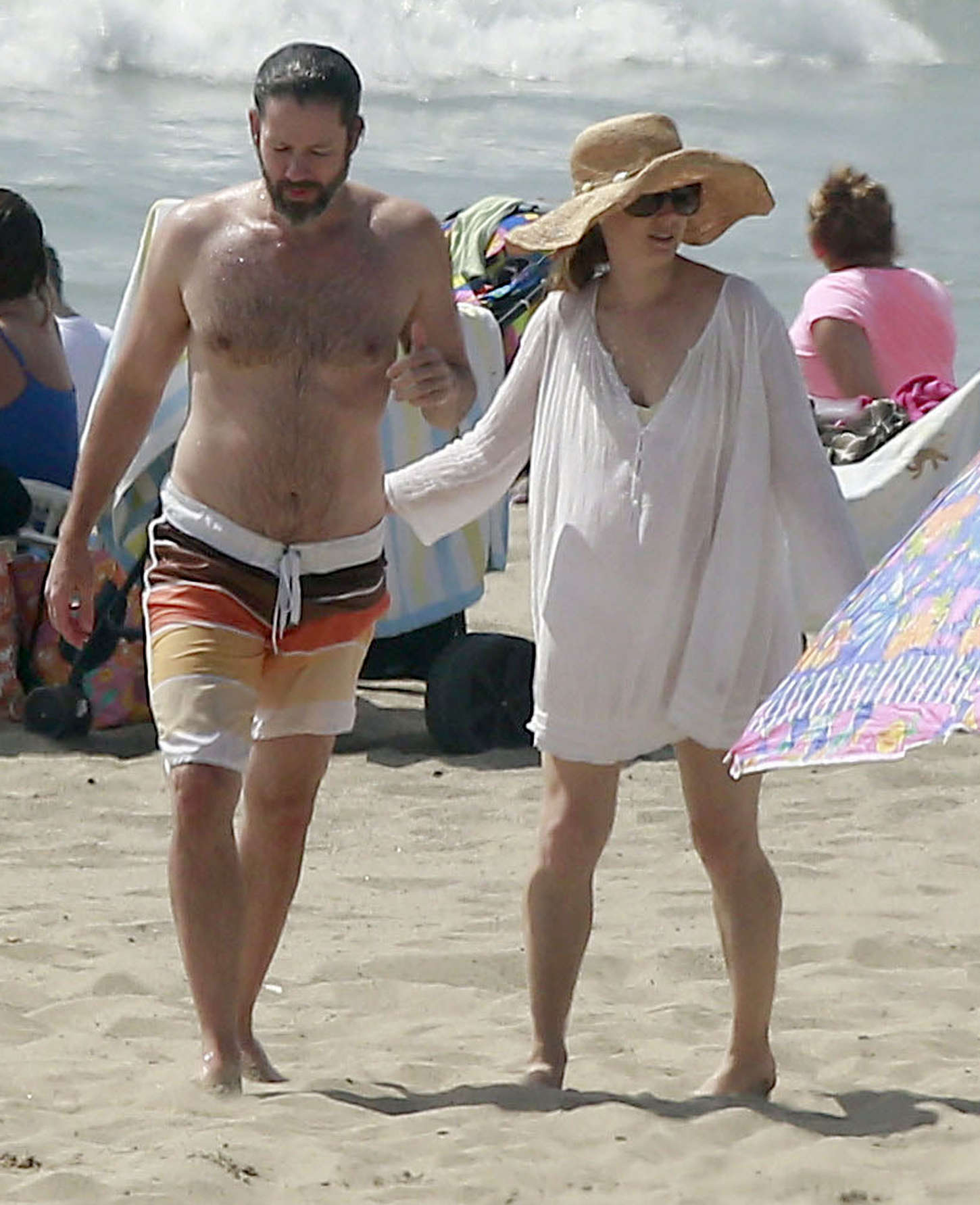 Amy Adams on the beach in LA. 