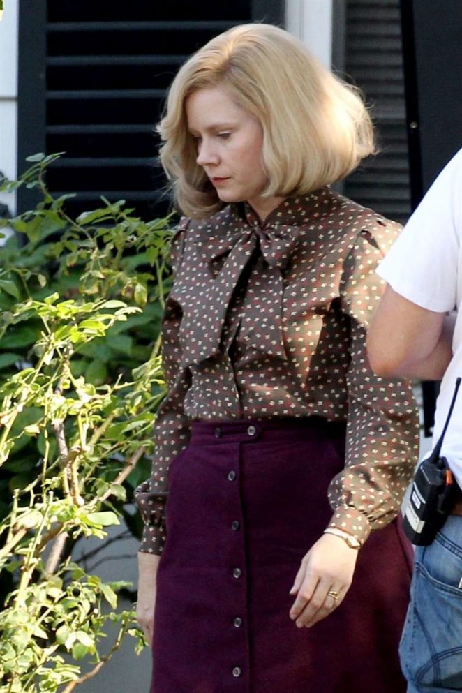 Amy Adams on the set of 'Backseat' in Los Angeles