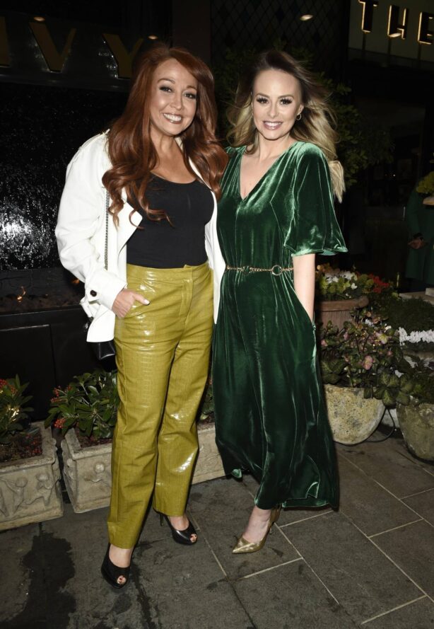 Amy Anzel - With Rhian Sudden seen at The Ivy Restaurant in Manchester