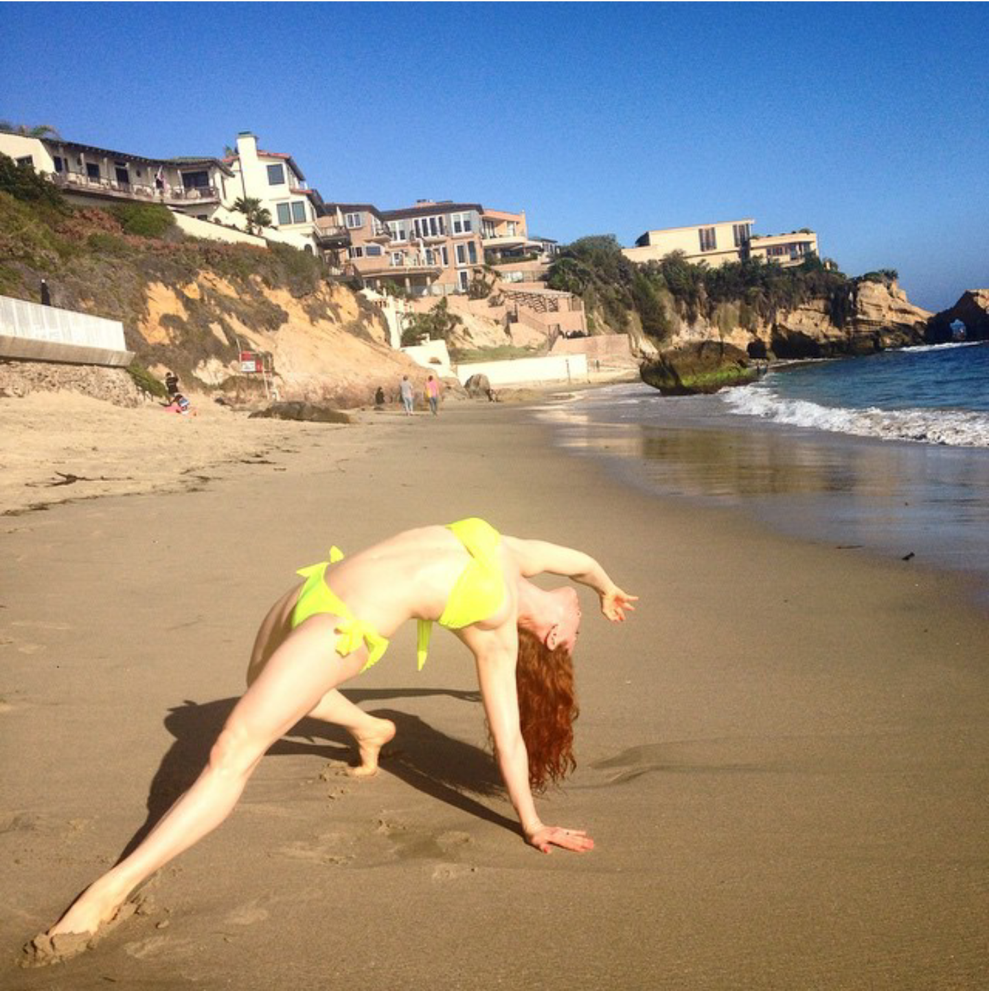 Amy Davidson in Bikini Doing Yoga - Instagram.