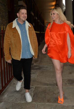 Amy Hart - In all orange heading to watch Hairspray musical