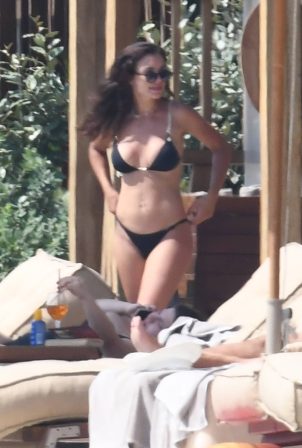 Amy Jackson - On the beach in a bikini at the Güvercinlik Lujo Hotel in Bodrum - Turkey