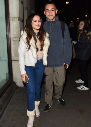 Amy-Leigh Hickman - Leaving the Palladium Theatre in London