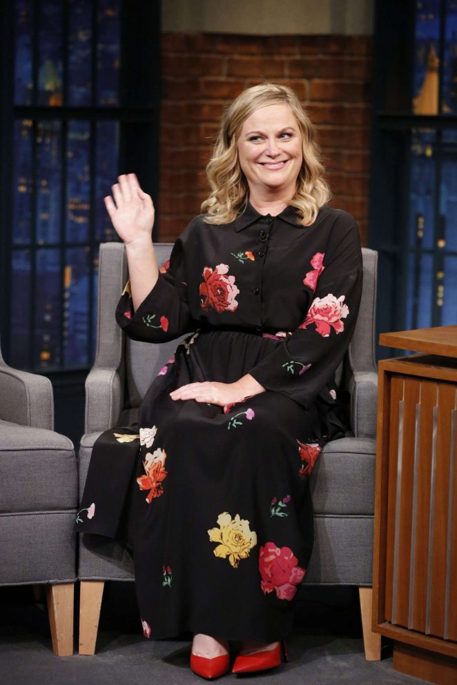 Amy Poehler on 'Late Night with Seth Meyers' in New York City