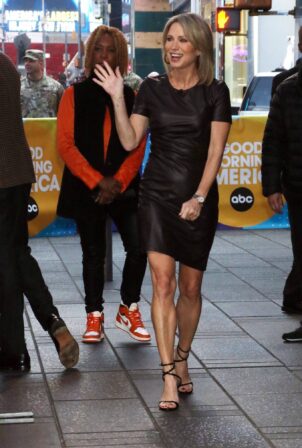 Amy Robach - On the set of Good Morning America in New York
