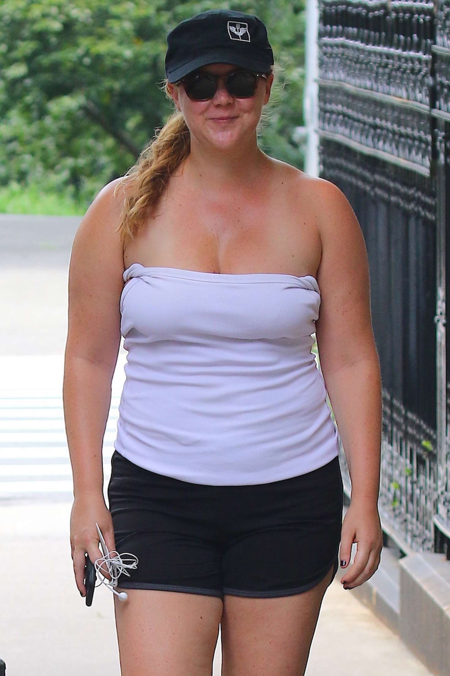 Amy Schumer in Shorts out in New York