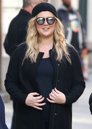 Amy Schumer on the set of a photoshoot in New York City